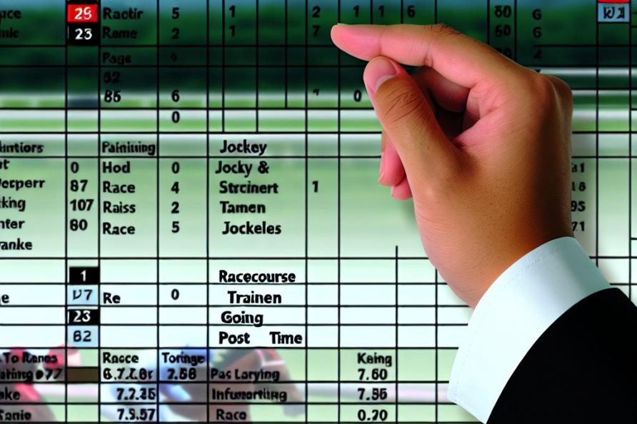 How to read a horse racing form.