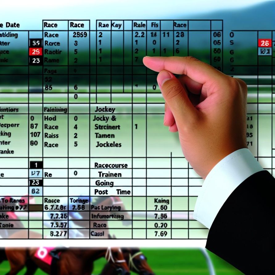 How to read a horse racing form.